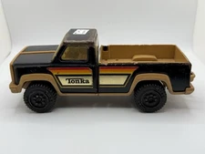 Vintage 70's 80s Tonka Truck Black Pickup  Pressed Steel USA Made Rare Model 