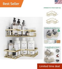 Comprehensive 2-Pack Shower Organizer: Durable Stylish Steel Corner Shelves