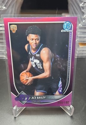 2025-26 Bowman - Chrome Ace Bailey #BCV-5 Purple Refractor /199 (RC)