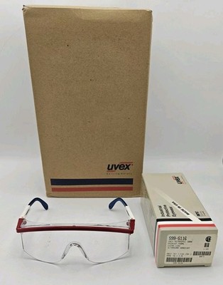 New Case 10 UVEX Astrospec 3000 Patriot Clear Lens Safety Glasses Made in USA 