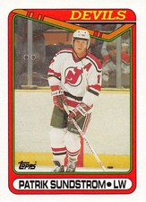 Patrik Sundstrom 1990-91 Topps 306 New Jersey Devils Hockey Card
