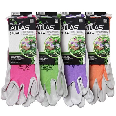 Showa Atlas 370 Garden Gloves 4 Pk Assorted Colors Size Small