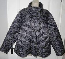 NEW Womens🦋PRINCIPLES🦋black mix snake print pockets lined coat size 20
