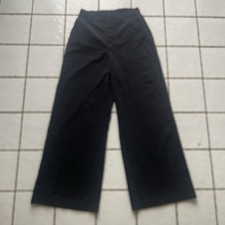Alo Yoga High Waist Street Smart Trouser Pants Women Medium Black Wide Leg 30x32