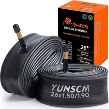 2-PCS 26 Heavy Duty Bike Tubes 26x1.50/1.75/1.90 AV48mm Schrader Valve 38/48-...