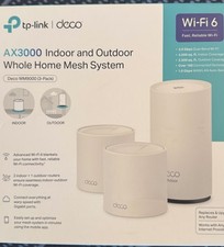 TP-Link Deco AX3000 Indoor / Outdoor Whole Home Mesh System WiFi 6 3 Pack NEW