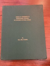 Sources of Differences in Interpersonal Distance John Griffith 1973 Dissertation