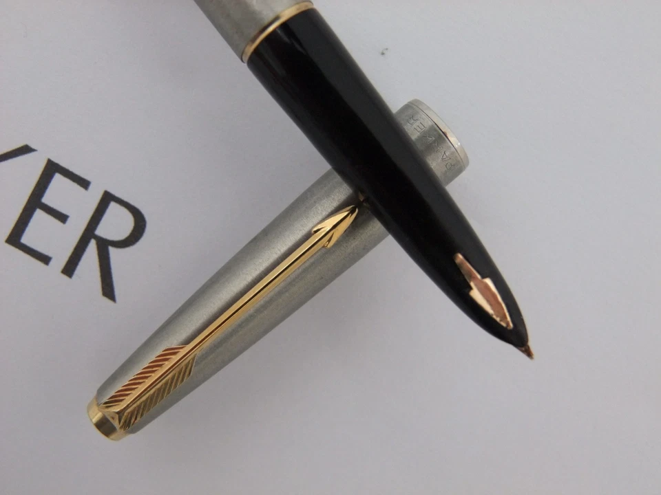 Parker 61 Flighter GT Fountain Pen, Fine/Medium 14K Nib, Serviced (M85) - Image 2 of 4