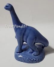 Wade Whimsies Miniature Porcelain Dinosaur Figurine 2008 Blue Brontosaurus