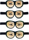 VIKSAUN 4 Stück Schlafmaske Mit Augen, Lustige Schlafbrille, Seidene Schlafmaske