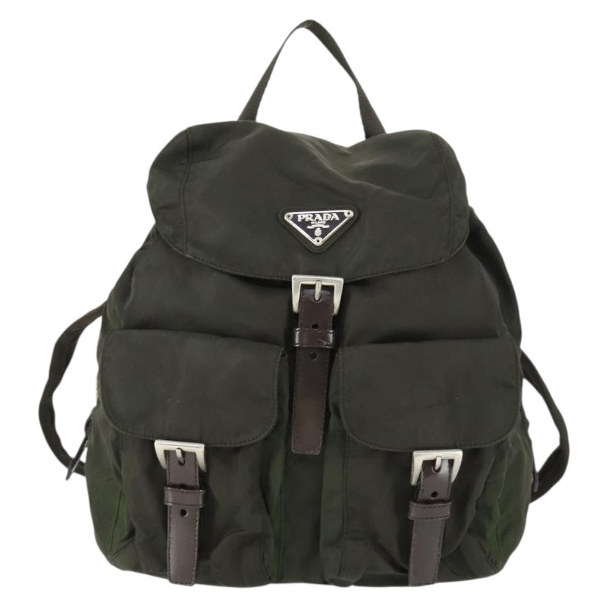 Prada Sac À Dos Re-Nylon Khaki Backpack | eBay