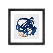 Giant Art 30x30 Luminous Orange II Matted and Framed in White