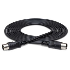Hosa MID-301BK 5-pin DIN MIDI Cable - Black, 1'
