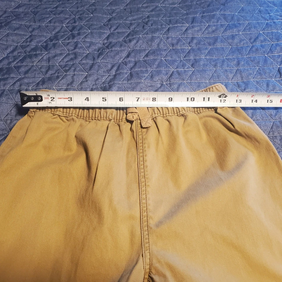 Hanna Andersson Size 14 (26" waist) Keeper Cargo Long Cotton Shorts Pockets Tan - Image 4 of 4