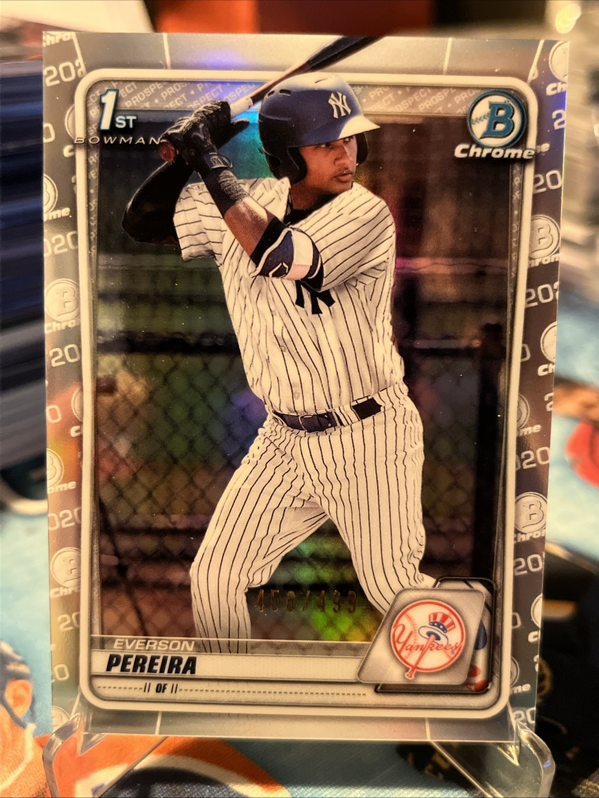 Everson Pereira 2020 Bowman Chrome 1st Refractor /499 BCP-51 RC Yankees