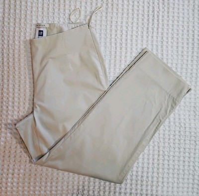 GAP Factory Store Juniors Size 1 Stretch Cropped Pants Capris Ivory Side Zip