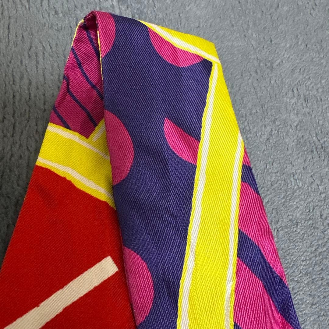 HERMES Jeu de Soie Twilly Scarf Multicolor Silk Authentic Rare Collectible image 3