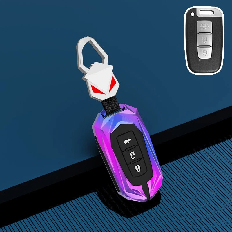 Zinc Alloy Silicone Car Key Case Cover For Kia Optima For Hyundai Elantra Sonata - Image 4 of 4