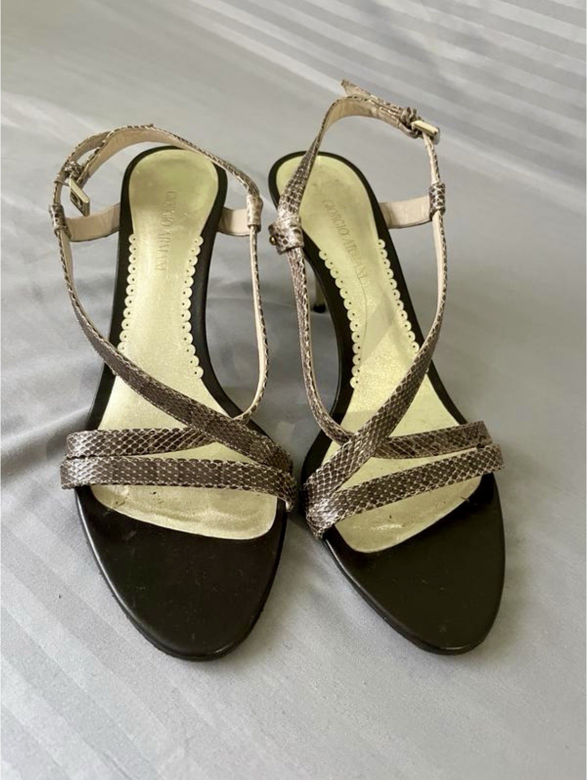 Giorgio Armani elegant python leather sandals.Siz… - image 1