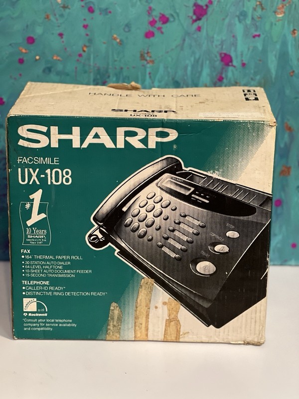 Sharp UX-108 Facsimile & Telephone W/Original Box Tested Working Rare