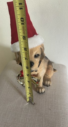Weihnachten Labrador Welpe Figur trägt Nikolausmütze Lesen - Bild 8 von 9