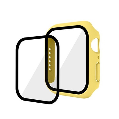 GANGANPRO 2 in 1 Design Hard PC Case with 44mm - Series 4/5/6/SE, Yellow 