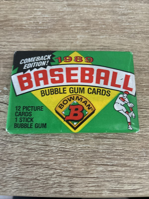1989 Topps Baseball Bowman commeback edition - sachet pack scelle de 12 cartes