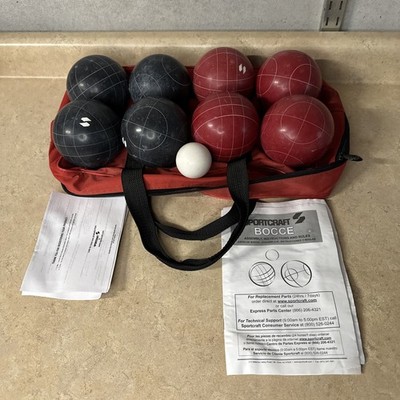 Sportcraft Bocce Ball Set - Full Set - Red Black