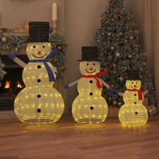 Weihnachts Schneemann Familie mit 270 LEDs 3 pcs Warmes Weiß Weihnachtsdekoratio