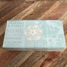 Crabtree & Evelyn Song De Chine Soap 2 X 3.5 oz/ea Bars Round Soap New Older