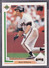 1991 UPPER DECK MATT WILLIAMS SAN FRANCISCO GIANT #157 BASEBALL CARD