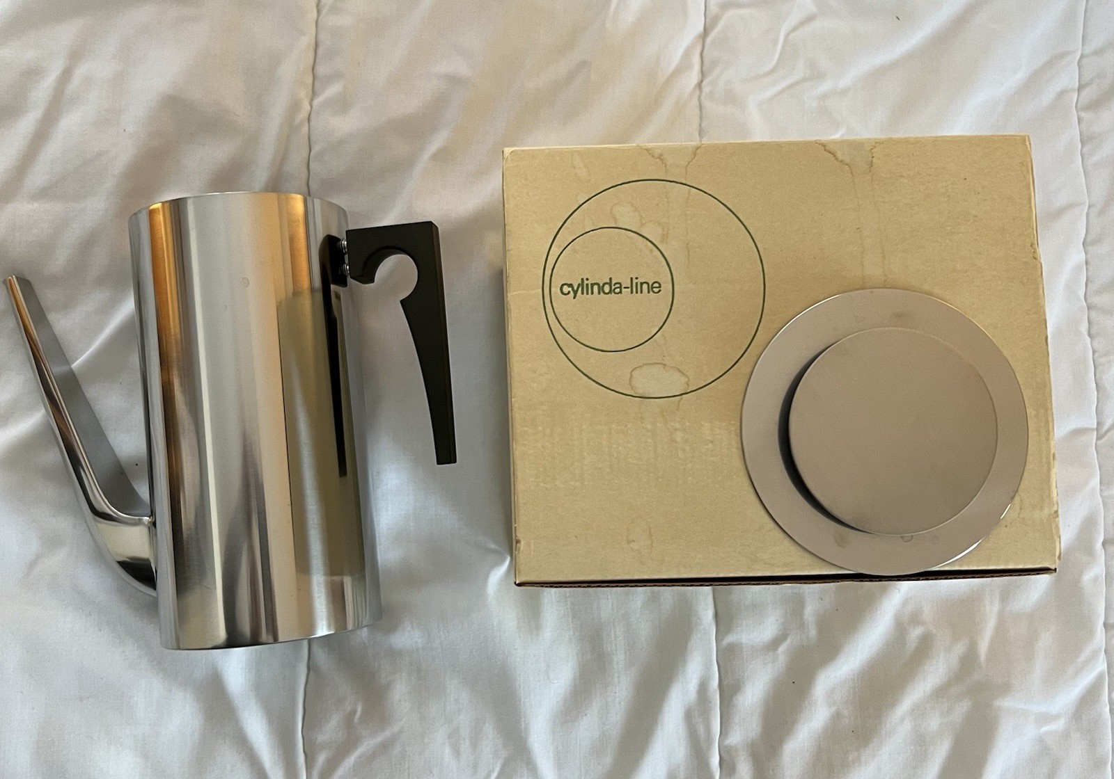 Stelton Cylinda-line Arne Jacobsen NIB Stainless Coffee Pot