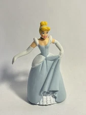 1990s CINDERELLA in Blue GOWN 3 ¾"  h x 1 ¾"  w PVC Figure DISNEY Cake topper