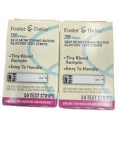 100 Foster & Thrive True Metrix Diabetic Blood Glucose Test Strips Exp  4/27+