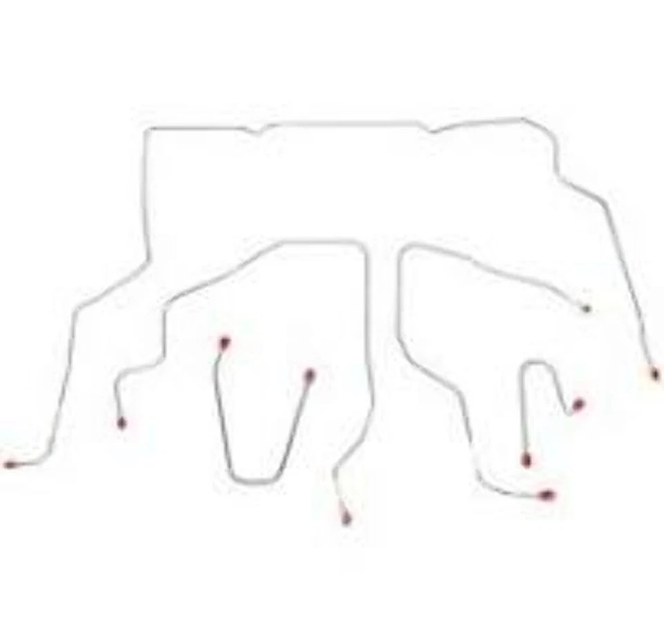 Se adapta a líneas de freno completas de acero inoxidable GMC K1500 Suburban 1995-99 CBK0341SS-CPP Foto 2 de 4