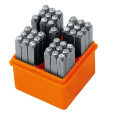 37-Piece Number and Letter Stamp Set 1/8 3mm A-Z  0-9 + Love Punch Perfect fo...