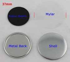 100 Sets/Pack 37mm Rubber Magnetic Button Parts for DIY Button Make