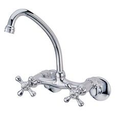 Kingston Brass KS214M Kingston 1.8 GPM Widespread Bridge Kitchen - Chrome