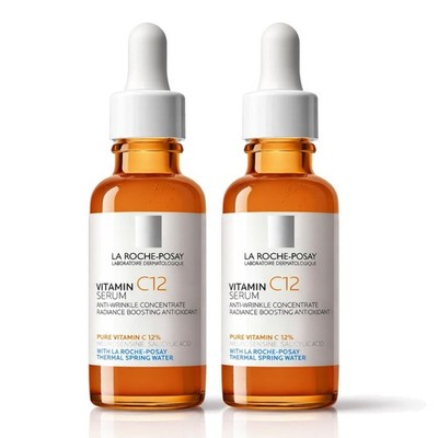 La Roche Posay Pure Vitamin C12 Serum 30ml Hyaluronic & Salicylic Acid Pack of 2