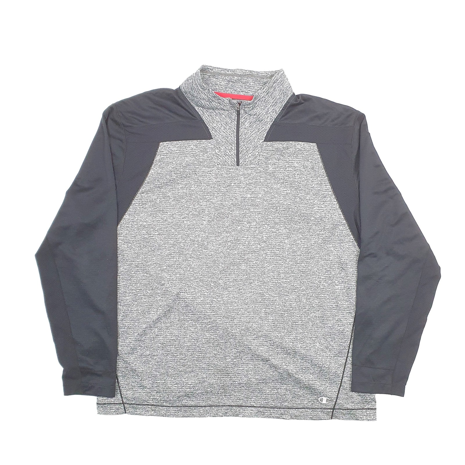 Mens CHAMPION Polyester 1/4 Quarter Zip Jumper Sweatshirt XL