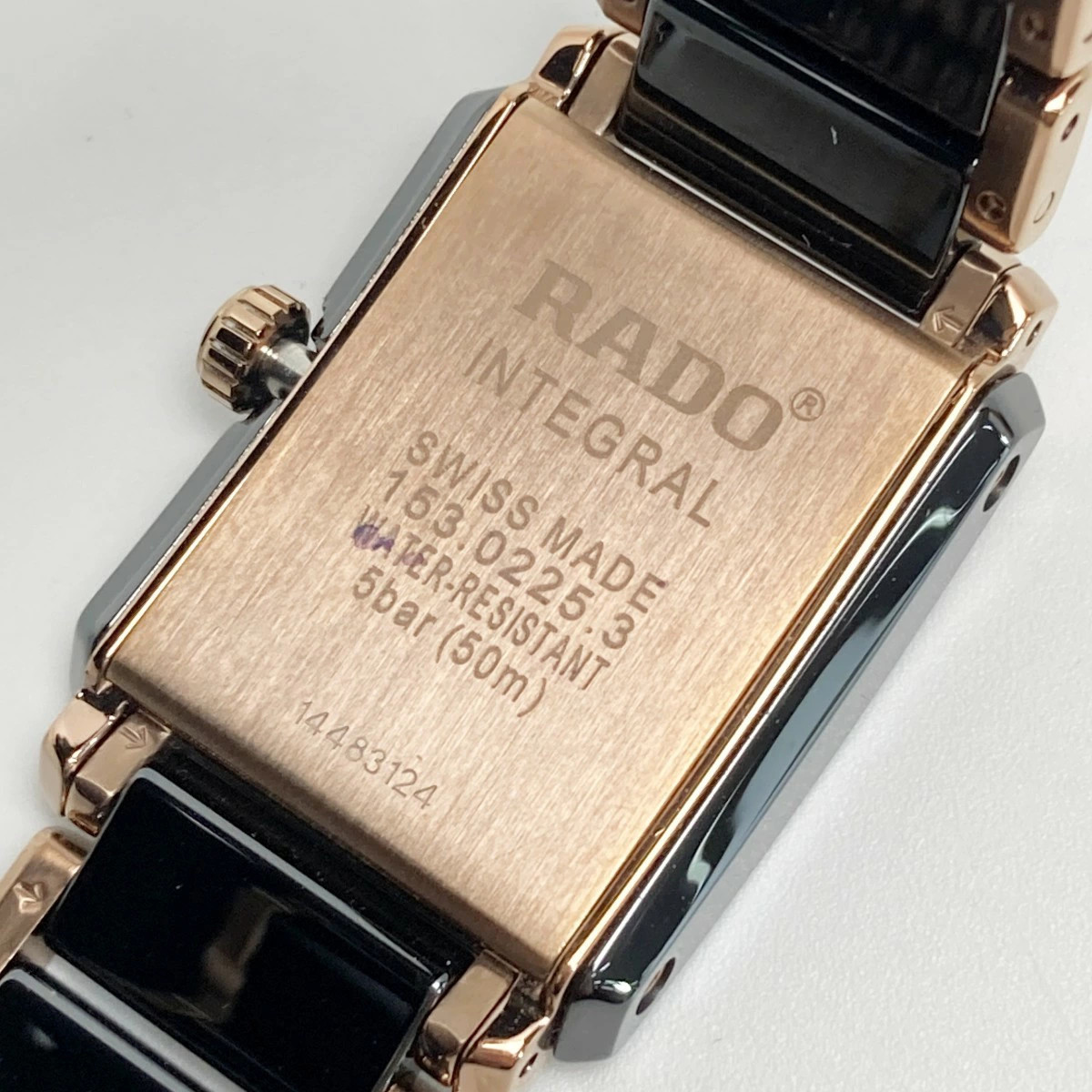 RADO WATCH INTEGRAL R20225152 BLACK/ROSE GOLD QUARTZ MOVEMENT