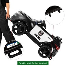 Electric Police Car 24 Volt Kids Ride on Toys w/ Remote Control 3 Speeds Music