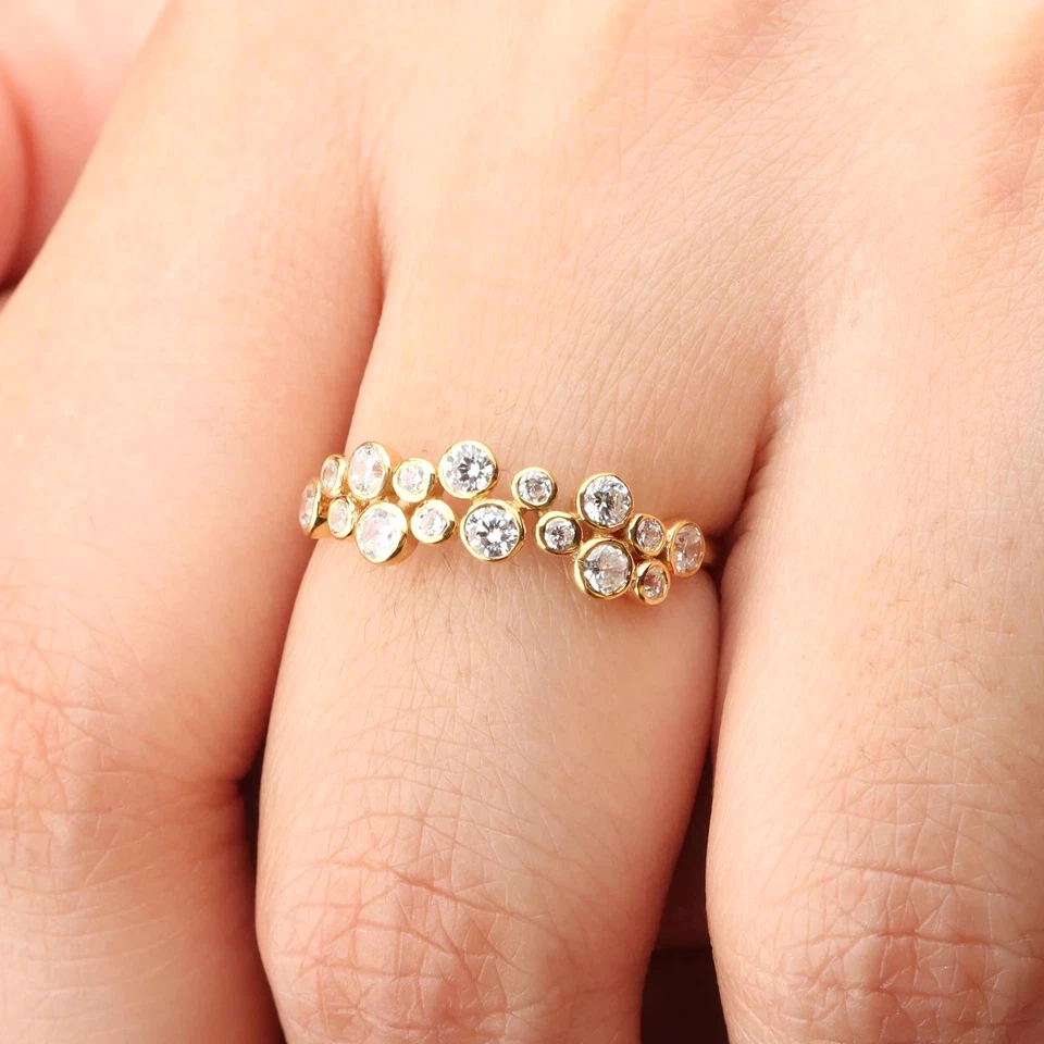 9K Gold Lab Grown Diamond Ring – Handmade Fine Jewelry, Engagement Ring Sets - Image 4 of 4