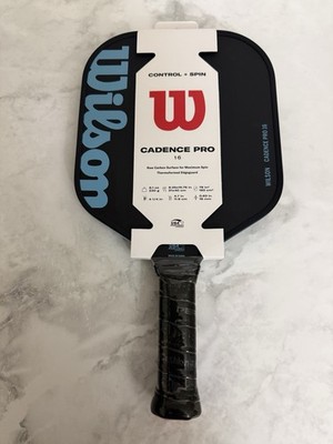 Wilson Cadence Pro 16mm Pickleball Paddle Control + Spin Black Blue