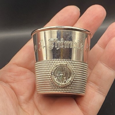 Vtg Cave of the Winds Manitou Springs CO Only a Thimble Full Shot Metal Glass