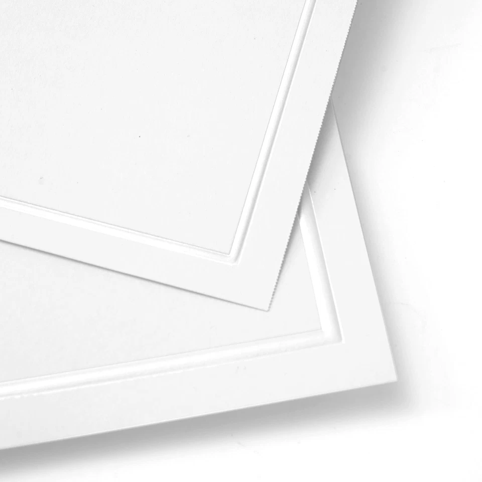 Kit de invitación de boda con borde, blanco perla, 50 unidades (61001) Foto 2 de 4