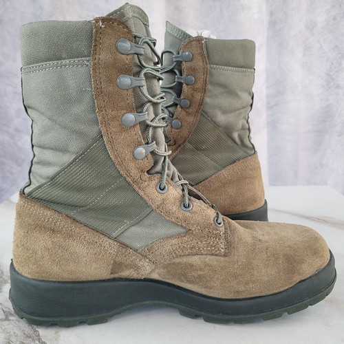 Belleville AFST Steel Toe Military Hot Weather Boots Men's 8.5 XW Olive/Tan - Picture 9 of 17