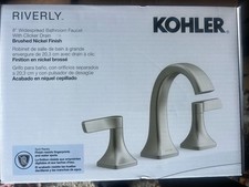 Kohler Riverly Widespread Bathroom Sink Faucet Brushed Nickel Finish