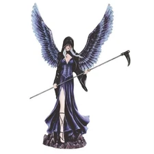 Dark Angel Fairy In Black Figurine  12.25 inch