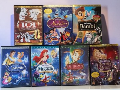 Walt Disney Platinum Edition DVD Lot 7 of 13 Vaulted Aladdin Peter Pan 2 SEALED 